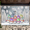 Christmas Blue Vibe Snowman Grandma Mom Colorful Kids Personalized Doormat NVL15NOV23VA5