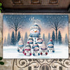 Christmas Night Happy Snowman Grandma Mom Kids Personalized Doormat NVL15NOV23VA6