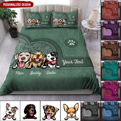 Dog Personalized Bedding Set, Personalized Gift for Dog Lovers, Dog Dad, Dog Mom NVL17FEB24NY1