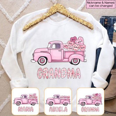 Grandma Mom Truck Balloons Heart Kids Personalized Sweatshirt NVL20DEC23VA1