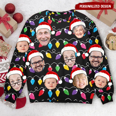 Custom Face Christmas Family Silly Xmas Leds - Personalized Photo Ugly Sweater NVL23NOV23NY2