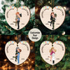 Saving Lives Together - Couple Police, Firefighter, Nurse Gifts by Occupation Personalized Wood Shape Ornament NVL23OCT23NY1