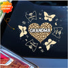 Grandma Mom Heart Butterfly Around Leopard Personalized Decal NVL27FEB24TT1