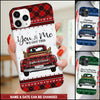 Colorful Plaid Truck Couple, You & Me We Got This Personalized Phone Case NVL27SEP23NY2