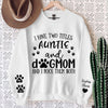 I Have Two Titles Auntie & Dog Mom And I Rock Them Both Personalized Sweatshirt Sleeve Custom VTX05FEB24VA1