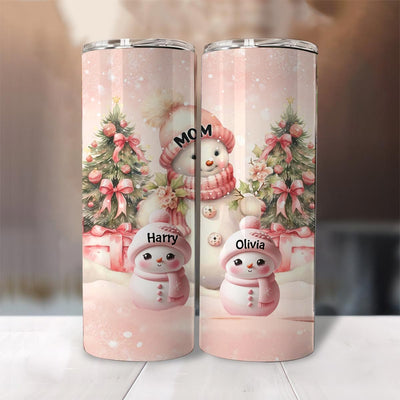 Christmas Grandma Snowman With Kids - Personalized Skinny Tumbler - NT -  HumanCustom - Unique Personalized Gifts Made Just for You