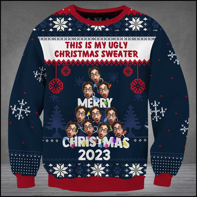 This Is My Ugly Christmas Sweater Funny Custom Photo Ugly Sweater VTX13OCT23TT1