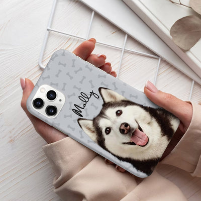 Custom Pet Photo Silicone Phone Case Gift For Dog Lovers/ Cat Lovers VTX27DEC23VA1