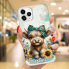 Teal Highland Cow Sunflower Personalized Phone case HTN15MAR24TP1
