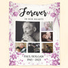 Memorial Rememberance Upload Photos Forever In Our Hearts Personalized Blanket LPL10JAN24TP2