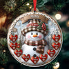 Warm Vintage Snowman Grandma Mom Sweet Heart Kids Personalized Ornament LPL14NOV23TP4