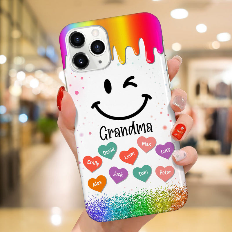 Discover Cute Grandma Mom Smile Face Sweet Heart Kids Personalized Phone Case