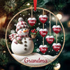 Happy Christmas Snowman Grandma Mom Hanging Sweet Heart Kids Personalized Ornament LPL09NOV23TP4