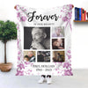 Memorial Rememberance Upload Photos Forever In Our Hearts Personalized Blanket LPL10JAN24TP2