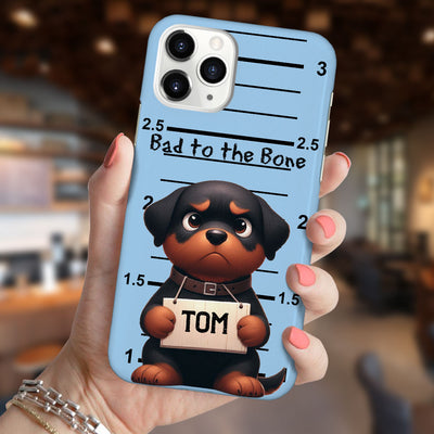Funny Puppy Pet Dog Crime, Bad To The Bone Personalized Phone Case LPL16MAR24TP1