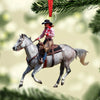 Upload Photo Horse Riding, Love Horse Breeds Personalized Ornament LPL12OCT23TP3