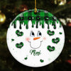Cute Christmas Snowmy Grandma Mom Little Heart Kids Personalized Ornament LPL26OCT23TP2