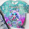 Purple Teal Leopard Sea Turtle Nana Auntie Mom Kids, I Love Being A Grandma Personalized 3D T-shirt LPL16MAR24TP2