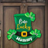 St. Patrick's Hat, One Luck Grandma Mom Shamrock Kids Personalized Wooden Sign LPL30JAN24TP1
