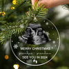 Pregnancy Announcement Upload Ultrasound Photo Acrylic Ornament Gift For Grandparents VTX20NOV23TP1