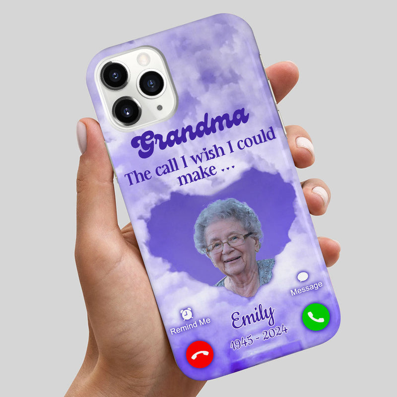 Personalized Memorial Upload Photo Herat In Heaven, I Call I Wish I Could Make Phone Case