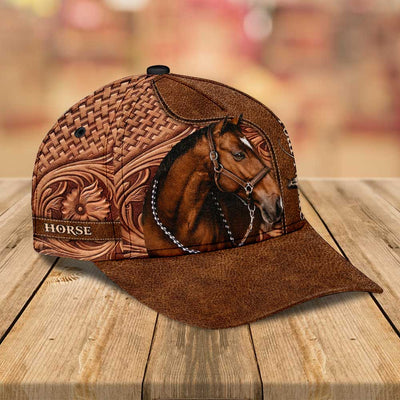 Personalized Love Horse Breeds Leather Pattern Classic Cap LPL13DEC23TP2