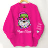 Cute Christmas Santa With Sunglasses Nana Mom Claus Personalized Sweatshirt LPL01NOV23TP3