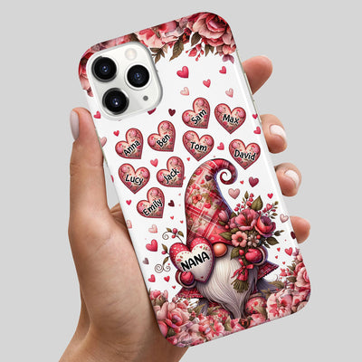 Valentine Flower Gnome Grandma Mom Sweet Heart Kids Personalized Phone Case LPL12JAN24TP1