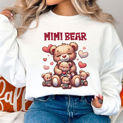 Grandma Bear With Cute Grandkids Personalized Sweatshirt HTN03JAN24TP3