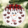 Cute Christmas Snowmy Grandma Mom Little Heart Kids Personalized Ornament LPL26OCT23TP2
