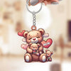 Grandma Bear With Cute Grandkids Personalized Acrylic Keychain HTN15JAN24TP3