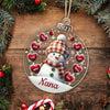 Christmas Happy Flowery Snowman Grandma Mom Sweet Heart Kids Personalized Ornament LPL09NOV23TP2