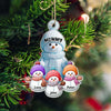 Christmas Snowman Grandma Mom With Grandkids Personalized Acrylic Ornament NVL19NOV23TP1