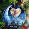 Christmas Upload Photo Heart, The Sky Looks Different When Someone You Love Is Up There Personalized Ornament LPL07NOV23TP2