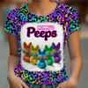 Mommy/ Grandma's Peeps Vibrant Color Leopard Pattern Personalized 3D T-shirt VTX16MAR24TP2