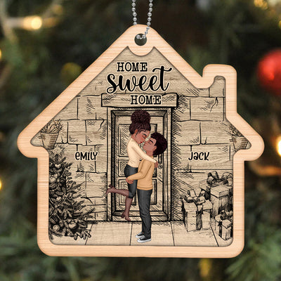 Our 1st Christmas Couple Portrait, Firefighter, Nurse, Police Officer, Military, Chef, EMS, Flight, Teacher, Gifts by Occupation Personalized Wood Ornament HTN20NOV23TT1