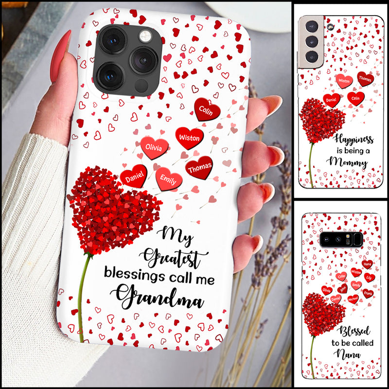 Discover My Greatest Blessings Call Me Grandma, Mimi, Nana Personalized Phone Case