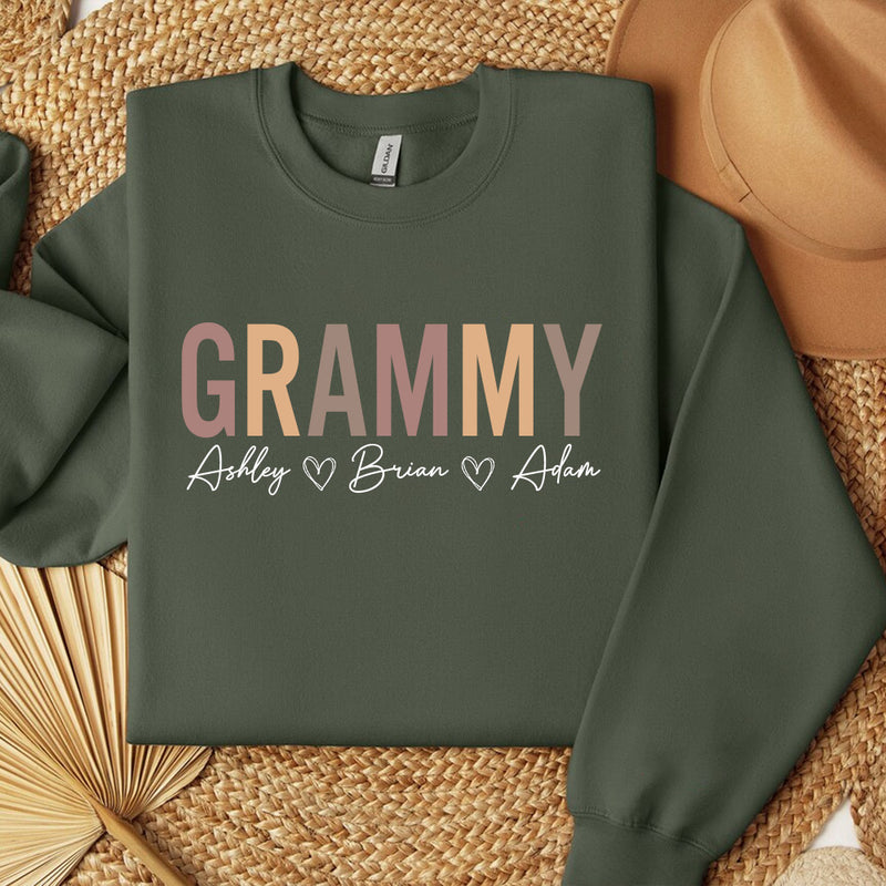 Grandma With Custom Kid Names Personalized Sweatshirt