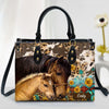Western Floral Love Horse Breeds Personalized Leather Handbag LPL03FEB24NY1