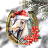 Christmas Love Horses Custom Name Hoofprint Personalized Ornament LPL21NOV23NY1