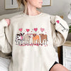 Valentine's Day Cow Country Heifer Lover Personalized Sweatshirt HTN20JAN24NY1