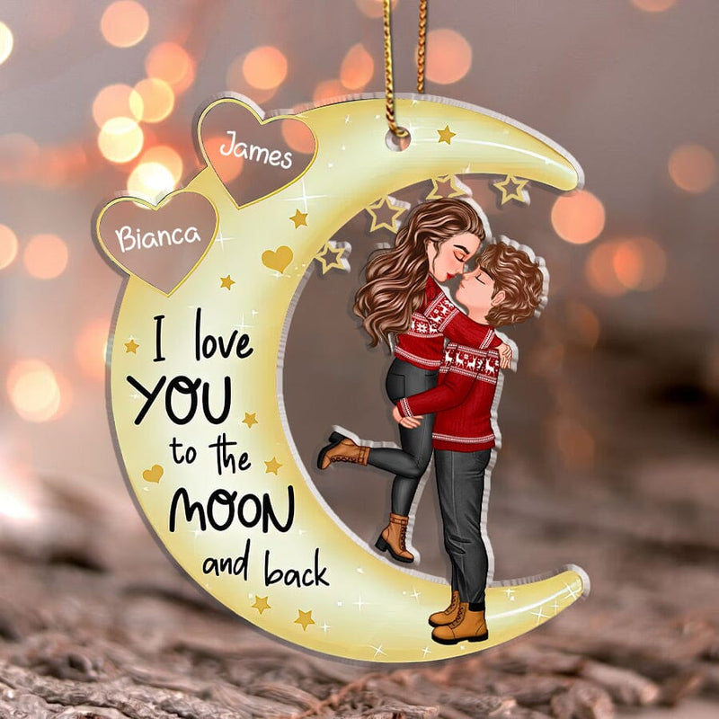 Unique Gift for Boyfriends, Personalised I Love You to the Moon