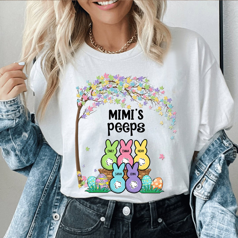 Grandma's Bunnies Easter Custom Kid's Name - Personalized Custom T Shirt - Gift for Grandma