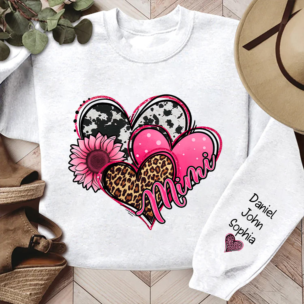 Valentines Day Western Hearts And Sunflower - Personalized Sweatshirt - NTD08JAN23NY1