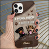 Dog Mom Work Hard So My Dog Can Have A Better Life - Gift For Dog Mom - Personalized Phone case NVL20JAN24NY1
