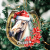 Christmas Love Horses Custom Name Hoofprint Personalized Ornament LPL21NOV23NY1