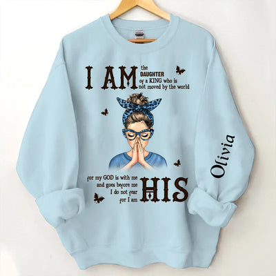 Personalized God Woman Warrior I Am The Daughter Of The King Do Not Fear Beacause I Am His Sweatshirt LPL12DEC23NY1