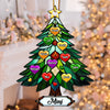 Sparkling Christmas Tree Grandma Mom Family Sweet Heart Kids Personalized Ornament LPL15NOV23NY1