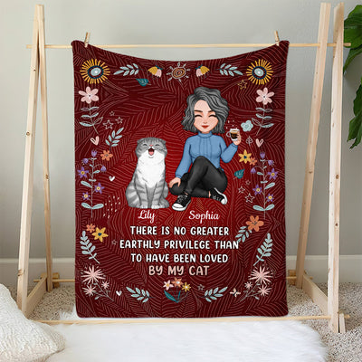 There Is No Greater Earthly Privilege Than To Have Been Loved By My Cat - Personalized Blanket - NTD02JAN24NY1