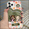 Cute Dog Puppy Cat Kitten Floral Pattern Personalized Phone case HTN02JAN23NY1